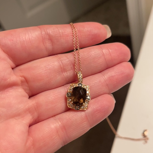 Rose gold chain, chocolate diamond necklace. Stunning piece! - Picture 6 of 6